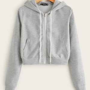 Cropped zip up jacket